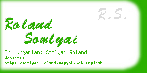 roland somlyai business card